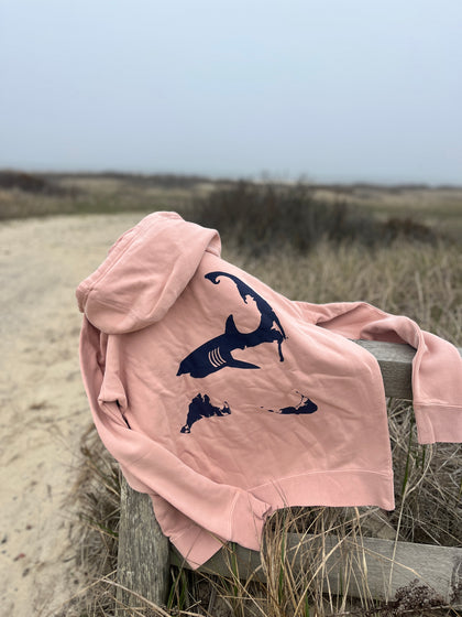 Cape Shark and Islands - Unisex Dusty Rose Hood