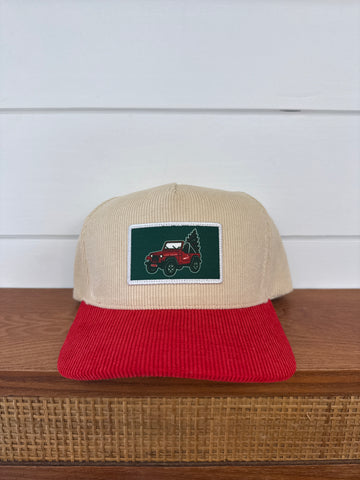 Snapback - Corduroy Ivory/Red - Over Sand Express