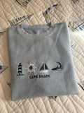 Coastal Icons - Unisex Light Blue Corduroy Crewneck
