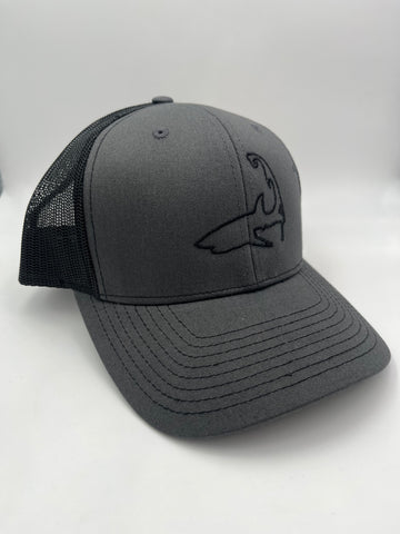 Snapback - Charcoal/Black - Shark