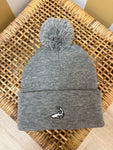 Pom Pom Beanie - Heather Gray