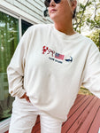 USA Shark - Unisex Ivory Corduroy Crewneck