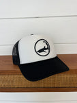 Trucker Snapback - White/Black - Shark