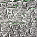 Pattern Sticker - My love for sharks will never die