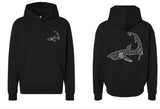 Web Shark 🕸️🦈 - Unisex Black Hood