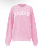 Shark Love Twill - Unisex Light Pink Corduroy Crewneck