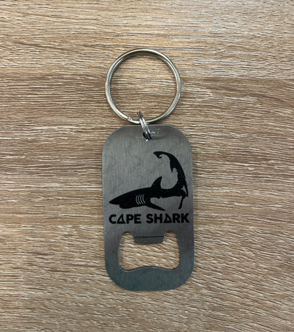 Cape Shark Bottle Opener Keychain