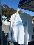 The Blue Hydrangea by Katie Marie - New England Charm - Unisex White Crewneck