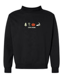 Glow in the dark - 👻💀🎃🦈 - Unisex Black Mock Neck sweatshirt