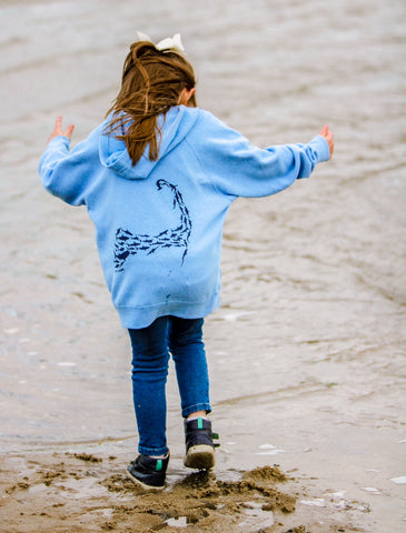 Cape Cod Sharks - Toddler/Youth Heather Blue Hood