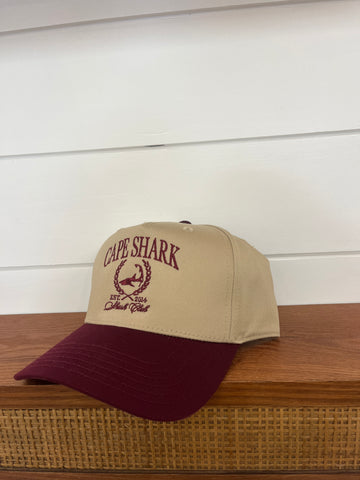 Snapback - Tan/Cardinal - Shark Club