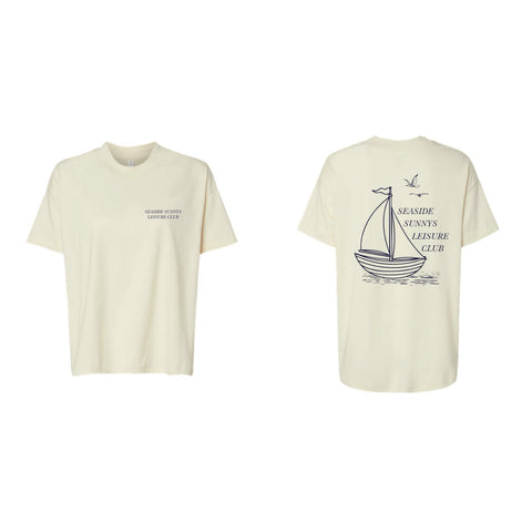 Seaside Sunnys Leisure Club - Unisex Ivory T-Shirt