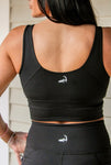 Cape Shark Activewear - Black Elongated Sports Bra