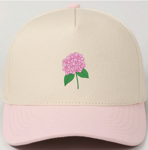Snapback - Ivory/LightPink - Hydrangea