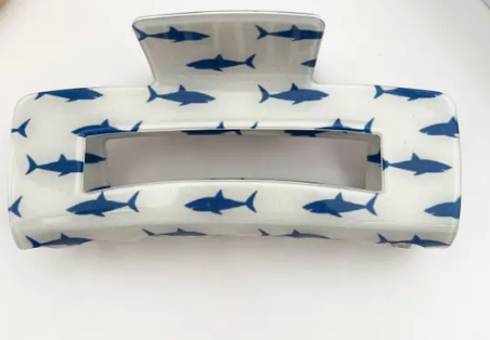 Shark Pattern - Claw Clip