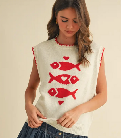 Fish Trio - Ladies Sweater Tank