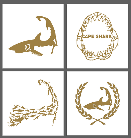 Cape Shark Coasters - set of 4
