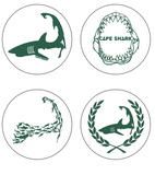 Cape Shark Coasters - set of 4