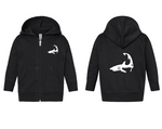 Shark - Infant Black Zip Hood