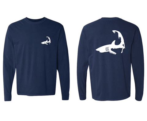 Shark - Unisex Navy Long Sleeve