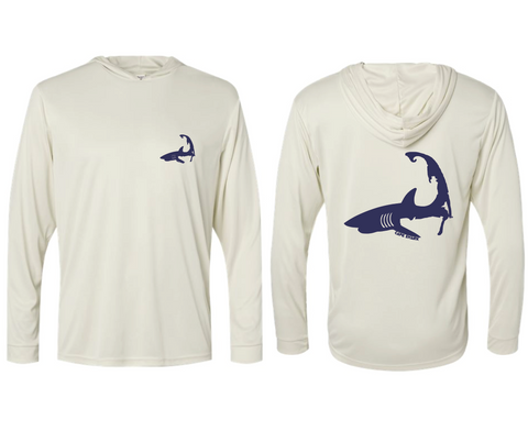Shark - Unisex Sand UPF50 Long Sleeve Hood