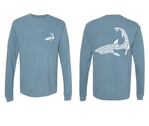 Cape Cod Towns - Unisex Ice Blue Long Sleeve