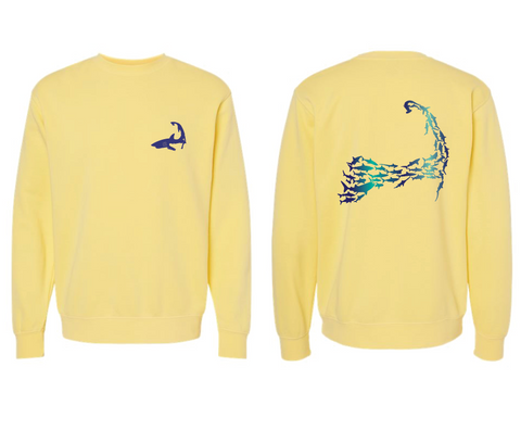 Cape Cod Sharks - Unisex Yellow Crewneck
