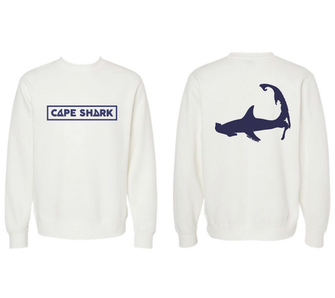 Hammerhead - Unisex White Crewneck