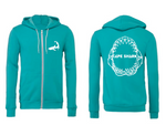 Jaw - Unisex Teal Zip Hood