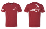 USA Shark - Unisex Heather Cardinal T-Shirt