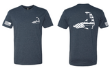 USA Shark - Unisex Heather Navy T-Shirt