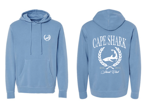 Shark Club - Unisex Light Blue Hood