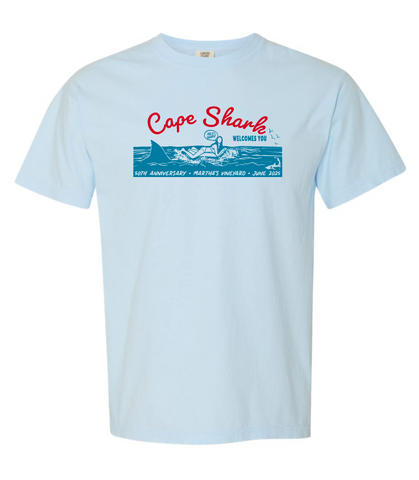 Cape Shark Welcomes You - Unisex Light Blue T-Shirt