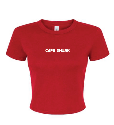 Cape Shark - Ladies Red Baby Tee