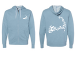 Cape Cod Sharks - Unisex Light Blue Zip Hood