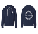 Jaw - Unisex Navy Zip Hood
