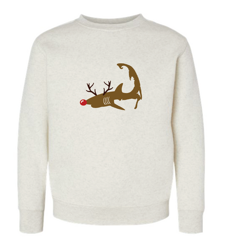 Rudolph Shark - Toddler/Youth Heather Oatmeal Crewneck