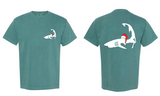 Santa Shark - Unisex Emerald Green T-Shirt