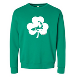 Shamrock Shark - Unisex Kelly Green Crewneck