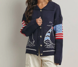 Sailboat Cardigan - Ladies Sweater