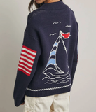 Sailboat Cardigan - Ladies Sweater