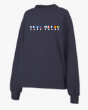 Nautical Flag - Unisex Navy Mock Neck Sweatshirt