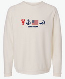 USA Icons - Unisex Ivory Corduroy Crewneck