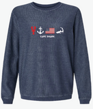 USA Icons - Unisex Navy Corduroy Crewneck