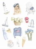 The Art of New England watercolor workbook - The Blue Hydrangea by Katie Marie