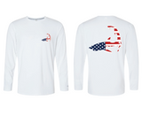 USA Shark - Unisex White UPF50 Long Sleeve