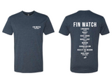 Fin Watch - Unisex Heather Navy T-Shirt