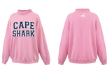 Cape Shark - Unisex Pink Mock Neck Sweatshirt