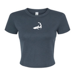 Cape Shark - Ladies Navy Baby Tee