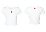 Lobster - Ladies White Baby Tee